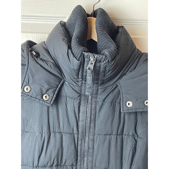 Abercrombie & Fitch Black Hooded Puffer Jacket Girls Size XS - Picture 2 of 8